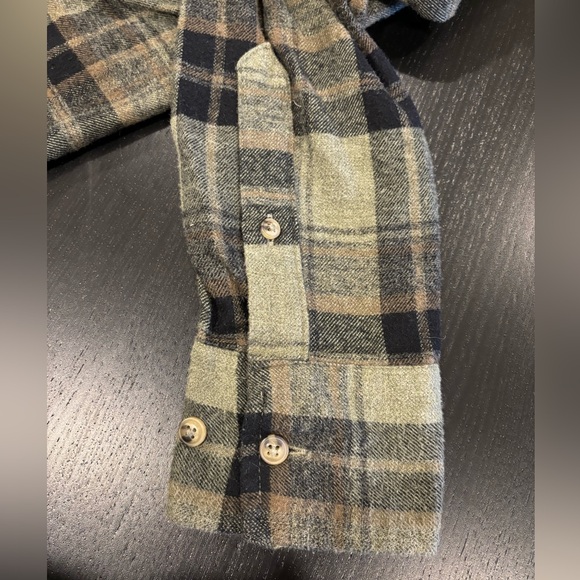 Mountain Ridge long sleeve button front flannel shirt womens green black brown S - Picture 12 of 12